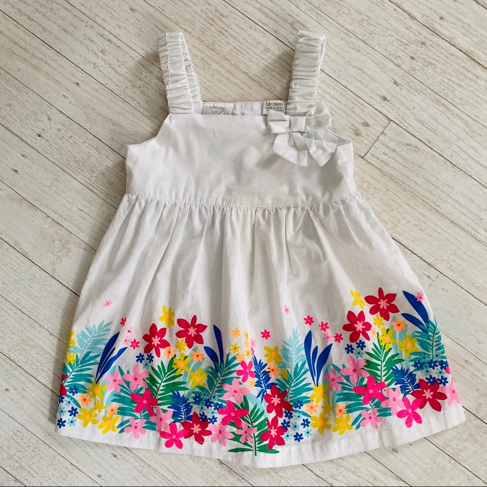 ☀️🌷ADORABLE White Floral Sun Dress Toddler 🌸🌿